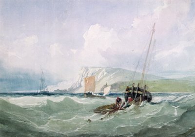 Fishing Boats off Eastbourne by Samuel Austin